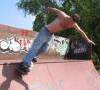 Adam Walder, backside smith in the Salisbury halfpipe