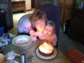 camille & jane blowing the candles out in salisbury
