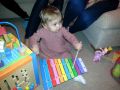 Birthday present success! Camille knocking out tunes on her xylophone :)