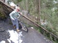 CJ navigating the bike path from Lavache to Argentiere