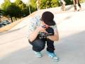 Colin Horan filming at Dorchester skatepark