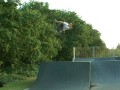 Dom looks for his landing, floating a lofty corkscrew across the box at Bransgore skatepark