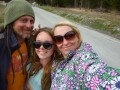 Dom, Cesca and CJ out towards Le Praz, Chamonix