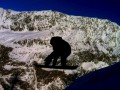 Silhouette melon grab as the night falls at Les Grands Montets