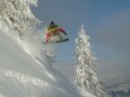 Dropping snow pillows at Riteralm, Schladming, Austria