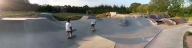 Hedge End skatepark panorama, near Southampton