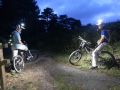 jon and Paul lighting up the darkness in Canford Heath on a night bike ride...