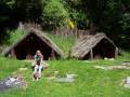 Reconstructed maori huts at the Waterfall Park