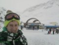 Matt Griffiths looking like he's feeling it, by the Tignes Funival