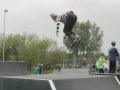 Max Anderson landing a backflip on rollerblades, Huntingdon!