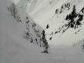 Rosco loving the powder in the Le Tour backcountry