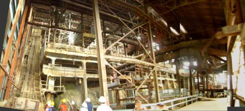 The interior of the mining processing building has been used as a film set for many famous films...