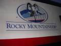 The Rocky Mountaineer logo emblazoned on the carriages