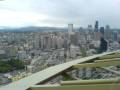 The view of the city centre CBD from the Seattle Space Needle viewing balcony