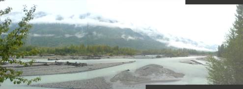 Mist and cloud overhanging the Lillooet river